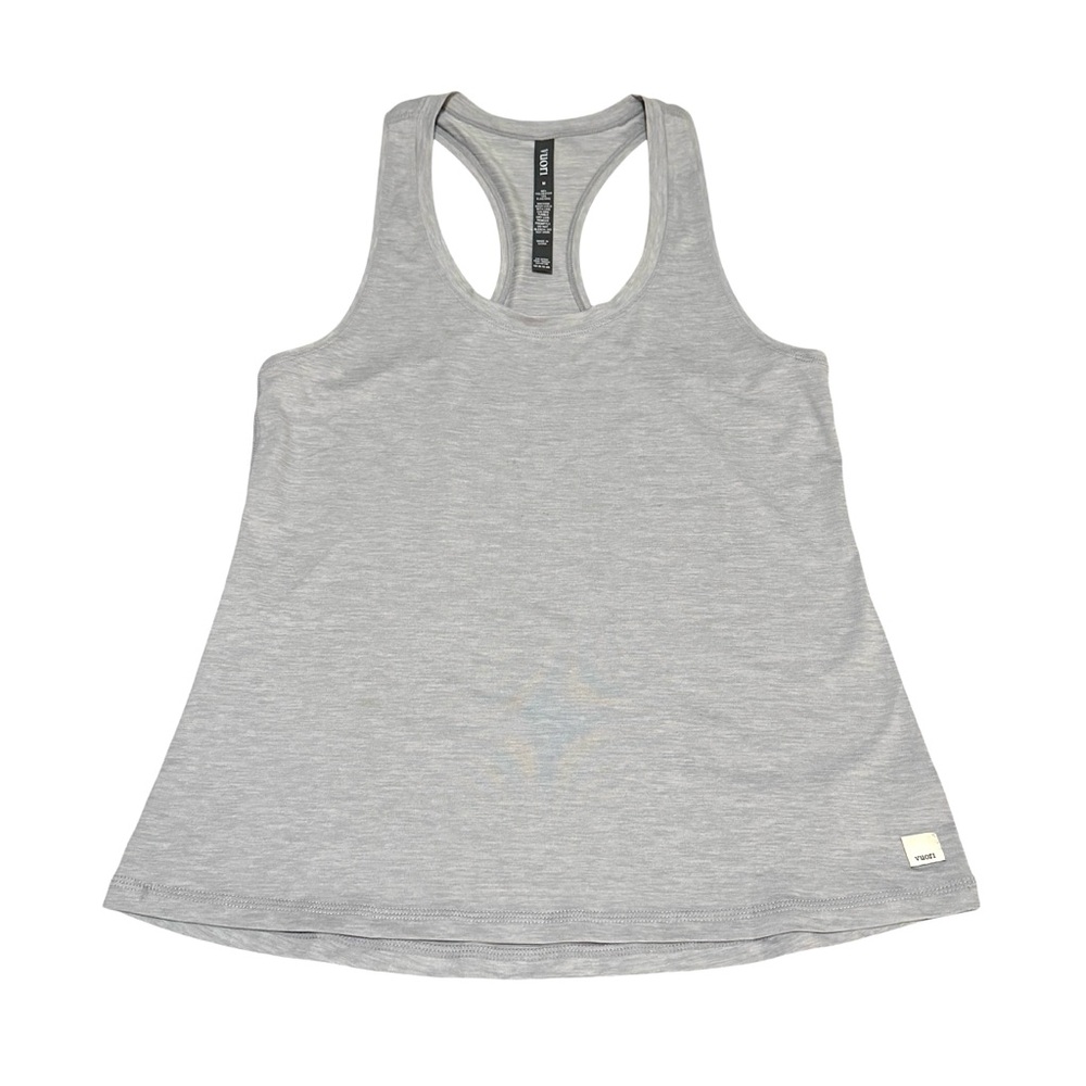 Vuori Lux Performance Racerback Tank Top Platinum Heather Size Medium - Picture 3 of 7